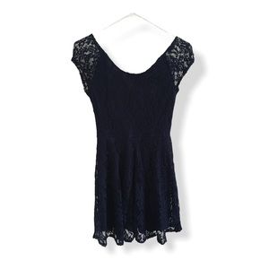 Hot Gal Dark Blue Lace Dress Size Small